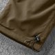thumbnail image 4 of Pantalones largos de poliéster para hombre, de color liso, informales, con botones, cintura elástica y múltiples bolsillos., 4 of 9