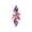 C, variant on Patriotic Star Bow Wreath, 13.78 x 7.87 in Red White Blue Foam Front Door Wreath for Wall Mantel Table Decor, Style B