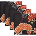 thumbnail image 5 of GZHJMY Crane Bird Flower Japanese Polyester Cloth Dinner Napkins with Hemmed Edges Set of 4 Oversized 20 x 20 inches for Wedding Party Family Holiday Decorative Washcloths, 5 of 7