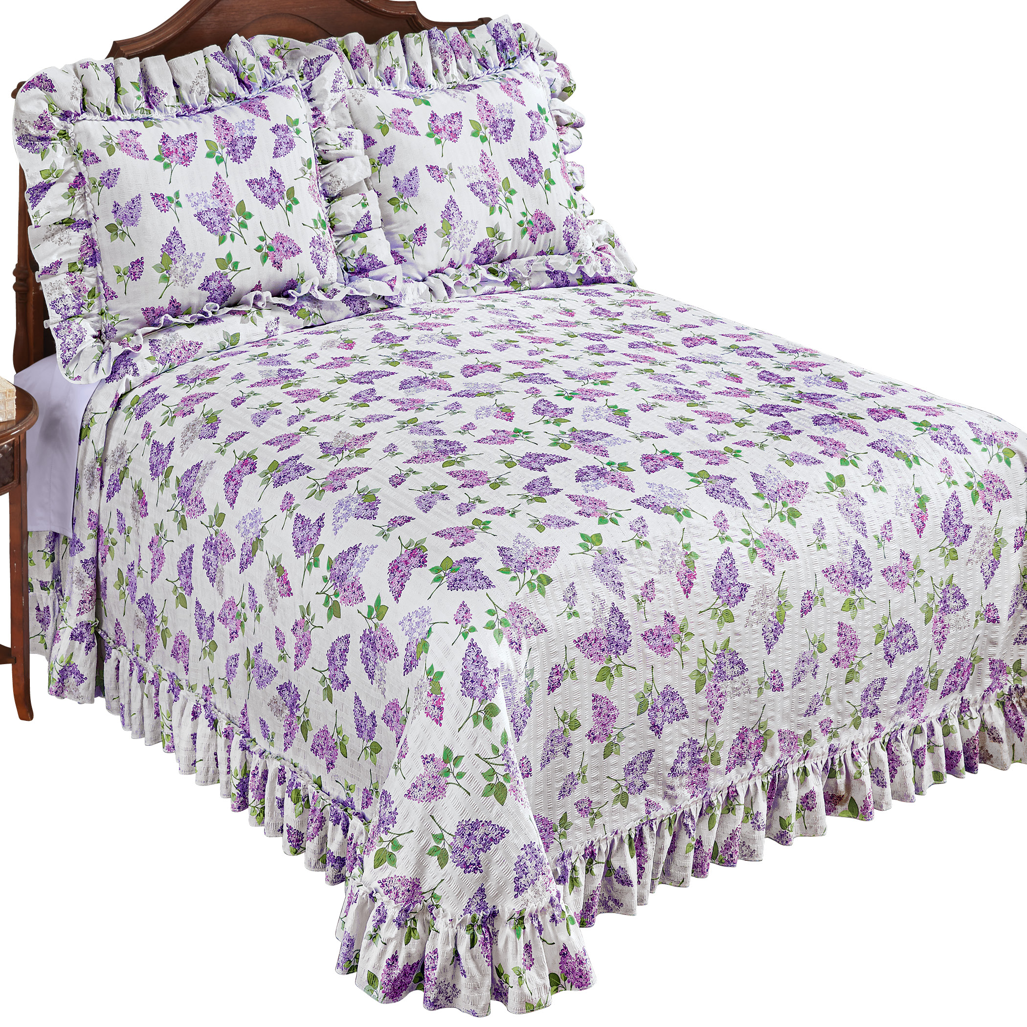 Blooming Lilacs Spray Plisse Bedspread A Great Way to Update Your