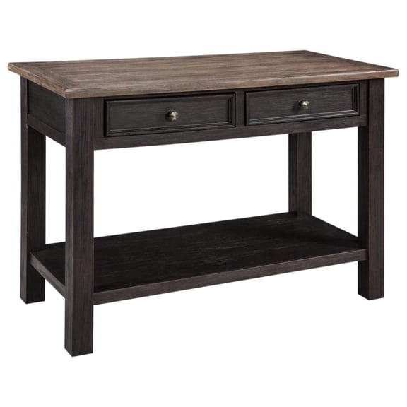Bowery Hill 2 Drawer Console Table in Grayish Brown