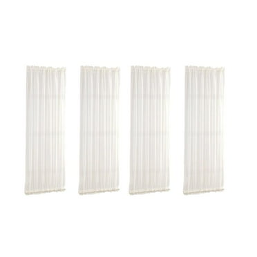 4 Pieces White 25x72 Inch Home French Door Curtains Blackout Patio/Sliding Window Glass Door Curtain Panel Decor Cheap