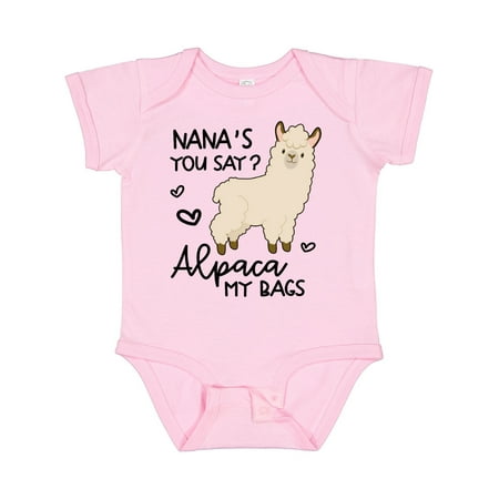 

Inktastic Nana s You Say Alpaca My Bags Gift Baby Boy or Baby Girl Bodysuit