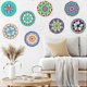 thumbnail image 4 of 22 pcs Wood Painting Set Mandala 10 Mandala Unfinished Wood Cutouts with 12 Pens, 4 of 5