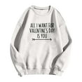thumbnail image 4 of Couple Sweatshirts Womens Sweatshirts No Hood Valentines Day Couple Sweatshirts Crew Neck Sweatshirt for Mens Unisex Graphic Print Crewneck Pullover Sweatshirts for Women, 4 of 4