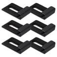 thumbnail image 1 of RENACLIPY 6Pcs Frameless Mirror Mounting Hardware Black Metal Clips with Protective Pads for Home Use, 1 of 6