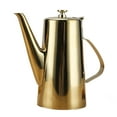 thumbnail image 1 of Jarra de agua de acero inoxidable, tetera a prueba de fugas, bebidas mixtas, jugo, tapa con bisagras de vidrio con boquilla con cuello de cisne para b 1.5L, 1 of 7