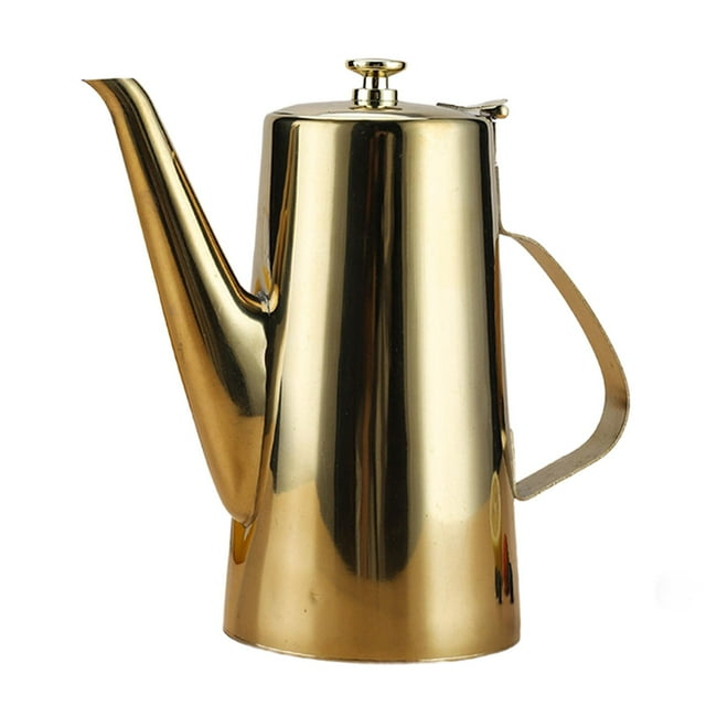 Jarra de agua de acero inoxidable, tetera a prueba de fugas, bebidas mixtas, jugo, tapa con bisagras de vidrio con boquilla con cuello de cisne para b 1.5L