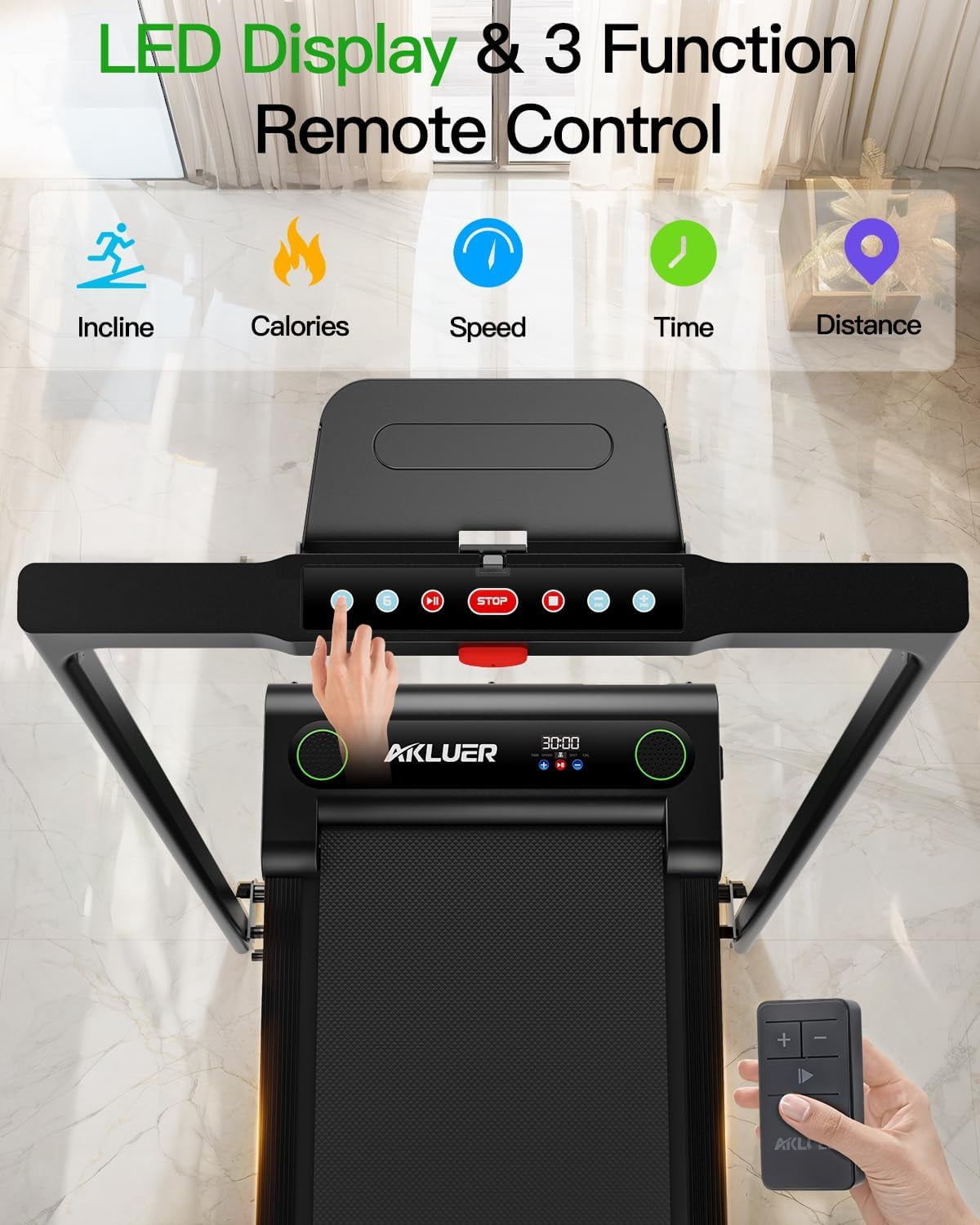 UP PAD 2 in 1 Smart Treadmill walking pad,with 5% incline,large-area rubber running belt,Top speed reaches 7.6MPH