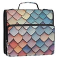 thumbnail image 5 of FORMRS Zipper Binder with Shoulder Strap 2-inch Ring 500 Sheet Capacity File Bag, Blue Art Pattern, 5 of 5