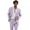 Light Purple, variant on Mens Linen Suit 2 Piece Slim Fit Wedding Suit for Men Groosmen Prom Linen Jacket Pant Set Sky Blue XXS