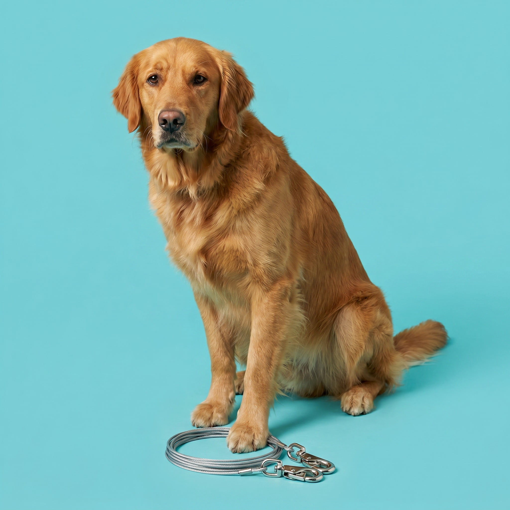 (2 pack) Vibrant Life Ultra Durable Reflective Vinyl-Covered Tie-Out Cable for Dogs, L, 25'