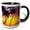 Black/White, variant on 3drose, Polynesian Dance at Sunset, Hawaii - Us12 Dpb1122 - Douglas Peebles, 11oz Two-tone Black Mug