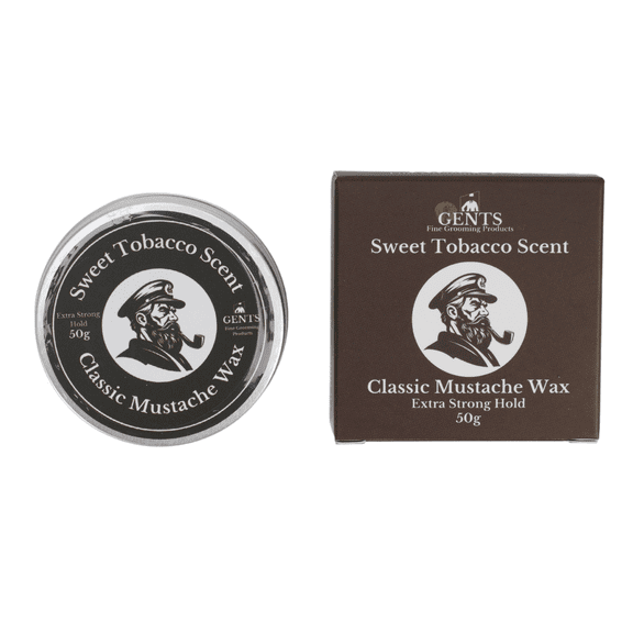 Gents Sweet Tobacco Scented Mustache Wax – Strong Hold & Natural Finish – Tame, Shape, and Style Your Mustache with a Rich Masculine Scent