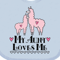 thumbnail image 4 of Inktastic Llama Aunt Loves Me Girls Girls Baby Bib, 4 of 4