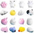 thumbnail image 1 of 16 Pcs Cat Squishy Mini Squishies Stress Mochi Squishy Toys Mochi Squishies Random Color, 1 of 5