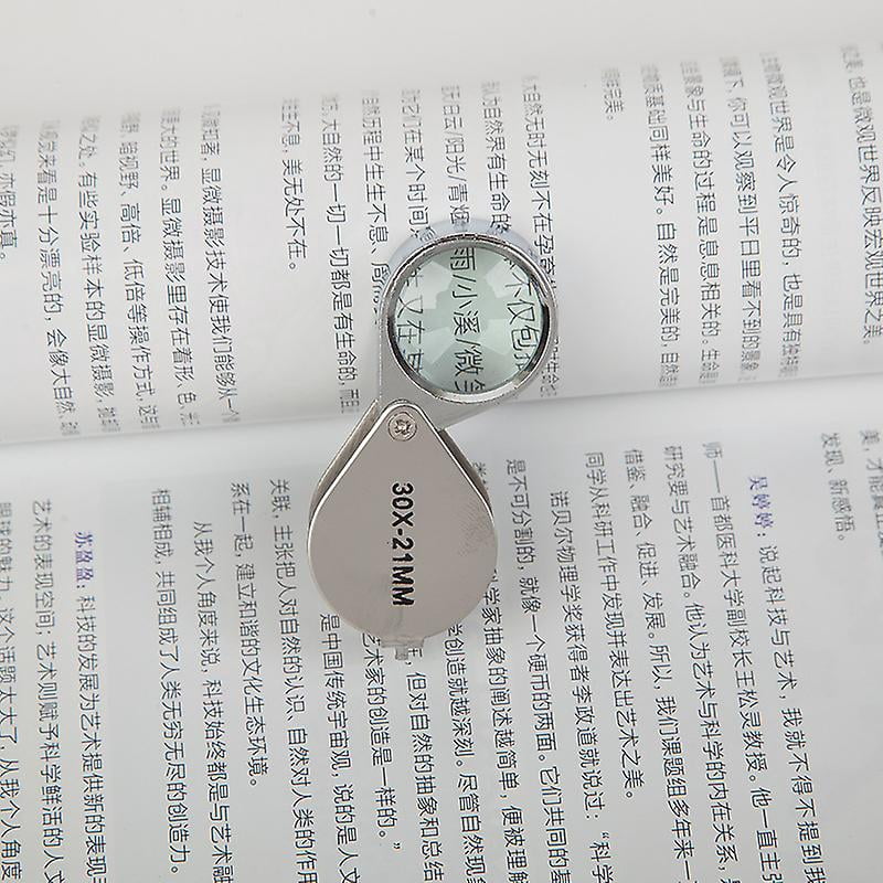 Loupe De Bijoutier 30x Pliante - Lentille Verre Optique, Aluminium, Pour Inspection Pierres Et Réparation