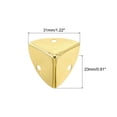 thumbnail image 2 of 8 Pcs Furniture Corner Edges Protector, 23mm Metal Edge Guard with Screws, Light Gold, 2 of 6