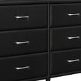 thumbnail image 2 of Benjara 16" Transitional Wood and PVC Dresser with 6 Drawers in Black, 2 of 2