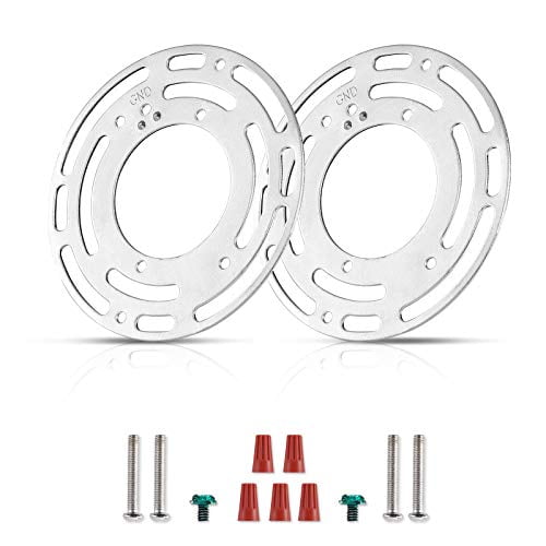 photo Light Fixture Hanging Hardware peesin 2 pack ceiling light fixture mounting bracket 4 inches diameter universal light crossbar steel crossbar plate with ground screw for mount