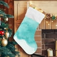 thumbnail image 5 of Coolnut 17.7 Inch Christmas Stockings, 1 PCS Teal Blue Watercolor Presonalized Large Stocking Sock for Family Holiday Xmas Party Decorations, 5 of 7