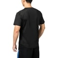 thumbnail image 3 of Men's Casual Sports Fitness Training Running V-Neck T-Shirt Breathable Lightweight Fabric All-Season Active Basic Tees,Black,XXL, 3 of 3