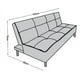 thumbnail image 5 of Sofa Cama Reclinable El Bazar Store Milo Terciopelo Negro , Futon 3 posiciones, Sala, 5 of 5
