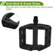 thumbnail image 3 of Pedal de bicicleta de nylon universal sin tiras reflectantes, pedal plano negro de 14mm para BMX MTB bicicletas de carretera 1 par, 3 of 7
