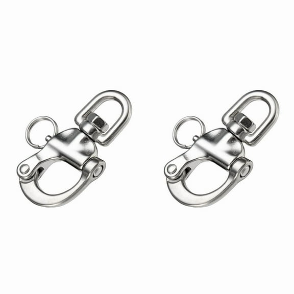 2X Stainless Steel Swivel Shackle Quick Release Boat Anchor Chain Eye Shackle Swivel Snap Hook for Marine Architectural