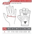 thumbnail image 2 of RDX Weight Lifting Gloves Gym Wrist Support Cow Hide Leather Fitness Exercise Bodybuilding Training, 2 of 4