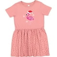 thumbnail image 3 of Inktastic Christmas Holiday Cute Flamingo Girls Toddler Dress, 3 of 5