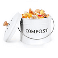 thumbnail image 1 of Kitchen Compost Bin for Kitchen Countertop, 1Gallon Compost Bucket for Kitchen with Lid, White, 1 of 6