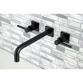 thumbnail image 2 of Kingston Brass KS6020DL Concord Two-Handle Wall Mount Roman Tub Faucet, Matte Black, 2 of 7