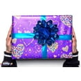 thumbnail image 2 of PMU Decorative Confetti Gift Bows 4-1/4 Inch Large Metallic Sparkle Royal Blue (12/Pkg) Pkg/1, 2 of 7