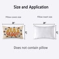 thumbnail image 4 of Retro Stay Groovy Slogan Decorative Pillow Covers Hippie Flowers in Circle Print Rustic Linen Throw Pillow Covers 12x20 Inch for Sofa Couch Decoration, 4 of 6