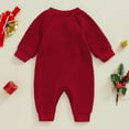 thumbnail image 6 of ATAIKU Newborn Baby Girl Boy Christmas Outfit Fall Winter Santa Claus Romper Button Down Jumpsuit, 6 of 7