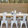 thumbnail image 4 of FDW Metal Dining Chairs Set of 4 – 18 Inch Stackable Kitchen Chairs with Wooden Seat, Indoor Outdoor Patio Restaurant Metal Chairs, 4 of 7