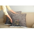 thumbnail image 2 of Ambesonne Vintage Throw Pillow Cover 2 Pack, Retro Bicycle on Wall, 18", Grey Yellow Red, 2 of 7
