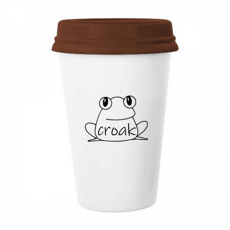 

Croak Frosch Mignon Lovely Mug Coffee Drinking Glass Pottery Cerac Cup Lid