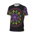 thumbnail image 6 of Wukai Mardi Gras5 Print Men's Short-Sleeved Mesh T-Shirt,Quick-Dry Short Sleeve Workout T-Shirt-XX-Large, 6 of 8