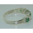 thumbnail image 5 of LBG British Made 10k White Gold Cultured Pearl & Emerald Womens Eternity Ring - Size 5.75 - 33 size options, 5 of 7