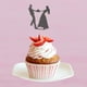 thumbnail image 2 of 6 piezas de adorno para tarta y novio, selección de cupcakes, bodas, compromiso, despedida de soltera, decoración para fiestas, favores Negro Yuyangstore Topper de la torta de la boda, 2 of 8