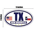 thumbnail image 3 of Flag of Texas / American Flag Oval 3M Vinyl Bumper Sticker Decal | Navy & Gold New Braunfels, TX Sticker Vinyl Decal, 3 of 3