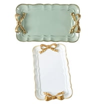 WHAMVOX 2pcs Vintage Jewelry Dish Tray Resin Jewelry Plate Earring Holder Earring Storage Dish