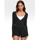 thumbnail image 3 of Remera INGIA de Manga Larga con Escote en V y Ajuste Slim Negra Talle M, 3 of 5