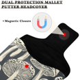 thumbnail image 3 of Haosy Hand-drawn Mushrooms Golf Mallet Putter Cover Strong Magnetic Leather Golf Club Headcover Closure, 3 of 7