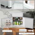 thumbnail image 6 of 1.1 Cu Ft Mini Freezer Compact Upright Design Reversible Door Removable Shelves White for Home Dorm Office, 6 of 7