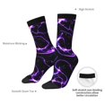 thumbnail image 4 of Rateoe Galaxy Lightning for Women Casual Calf Socks - Cute Crew Socks - Thin Soft Above Ankle Socks Size 5-11, 4 of 6