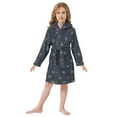 thumbnail image 6 of FORMRS Niños Bathrobe Unisex Hooded Robe Soft Plush Pajamas Sleepwear, Size 7-9T, Starry Night Pattern, 6 of 7