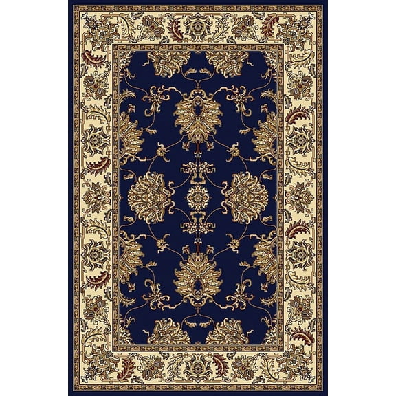 Radici Usa Noble Area Rug 1330 Navy Blue European Bordered 7' 9" x 9' 6" Rectangle
